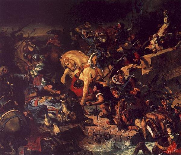 Eugene Delacroix The Battle of Taillebourg Spain oil painting art